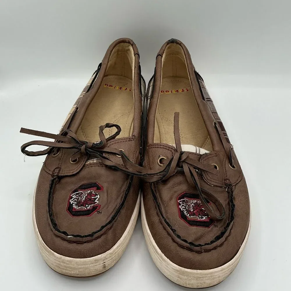 Ladies Primus USC Gamecocks brown loafers size 9